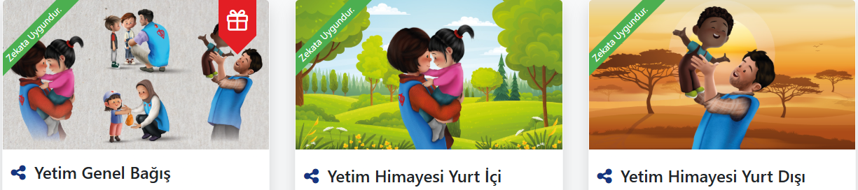 TDV Bağış Kategorileri Bannerı